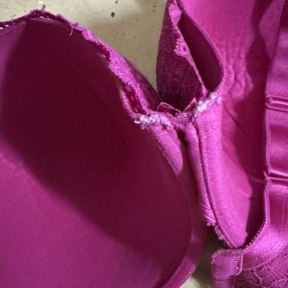 Torrid 44F  Pink Lace Molded Cup Push Up Bra - Picture 6 of 6